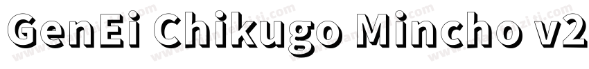 GenEi Chikugo Mincho v2 Reg字体转换